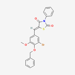 molecular formula C24H18BrNO4S B5154988 (5Z)-5-[4-(benzyloxy)-3-bromo-5-methoxybenzylidene]-3-phenyl-1,3-thiazolidine-2,4-dione 