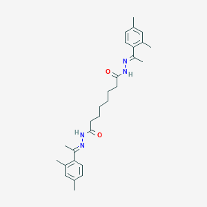 molecular formula C28H38N4O2 B515499 N'~1~,N'~8~-bis[1-(2,4-dimethylphenyl)ethylidene]octanedihydrazide 