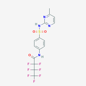 molecular formula C15H11F7N4O3S B515502 2,2,3,3,4,4,4-heptafluoro-N-{4-[(4-methylpyrimidin-2-yl)sulfamoyl]phenyl}butanamide 