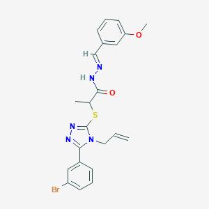 2-{[4-allyl-5-(3-bromophenyl)-4H-1,2,4-triazol-3-yl]sulfanyl}-N'-(3-methoxybenzylidene)propanohydrazide