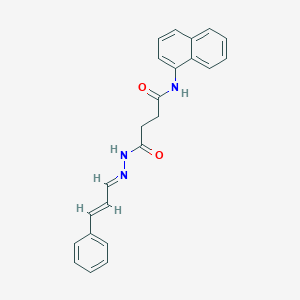 molecular formula C23H21N3O2 B515506 N~1~-(1-NAPHTHYL)-4-OXO-4-{2-[(E,2E)-3-PHENYL-2-PROPENYLIDENE]HYDRAZINO}BUTANAMIDE 
