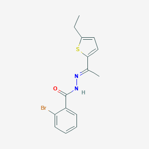 2-bromo-N'-[1-(5-ethyl-2-thienyl)ethylidene]benzohydrazide