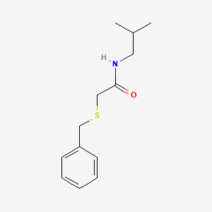 molecular formula C13H19NOS B5155082 2-(benzylsulfanyl)-N-(2-methylpropyl)acetamide 