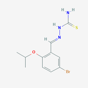 molecular formula C11H14BrN3OS B515510 (2E)-2-[5-bromo-2-(propan-2-yloxy)benzylidene]hydrazinecarbothioamide 