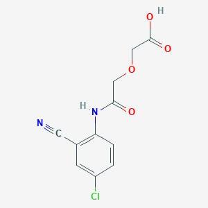 molecular formula C11H9ClN2O4 B515513 [2-(4-Chloro-2-cyanoanilino)-2-oxoethoxy]acetic acid CAS No. 756487-41-9