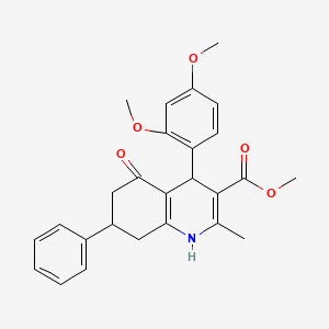 molecular formula C26H27NO5 B5155233 Methyl 4-(2,4-dimethoxyphenyl)-2-methyl-5-oxo-7-phenyl-1,4,5,6,7,8-hexahydroquinoline-3-carboxylate 