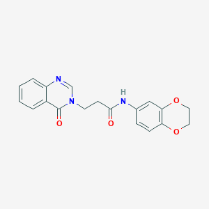 N-(2,3-dihydro-1,4-benzodioxin-6-yl)-3-(4-oxo-3(4H)-quinazolinyl)propanamide