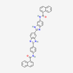 molecular formula C42H28N6O2 B5155434 N-[4-[6-[6-(naphthalene-1-carbonylamino)-1H-benzimidazol-2-yl]-1H-benzimidazol-2-yl]phenyl]naphthalene-1-carboxamide 