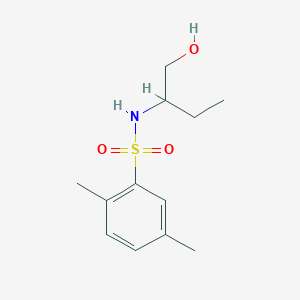 molecular formula C12H19NO3S B515549 N-[1-(hydroxymethyl)propyl]-2,5-dimethylbenzenesulfonamide CAS No. 942771-74-6