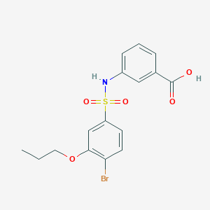 3-{[(4-Bromo-3-propoxyphenyl)sulfonyl]amino}benzoic acid