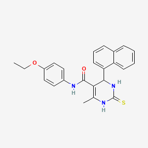 molecular formula C24H23N3O2S B5155917 N-(4-ethoxyphenyl)-6-methyl-4-naphthalen-1-yl-2-sulfanylidene-3,4-dihydro-1H-pyrimidine-5-carboxamide 