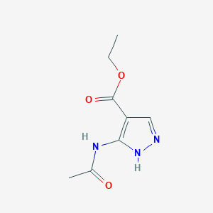 molecular formula C8H11N3O3 B515599 ethyl 3-(acetylamino)-1H-pyrazole-4-carboxylate CAS No. 15250-36-9