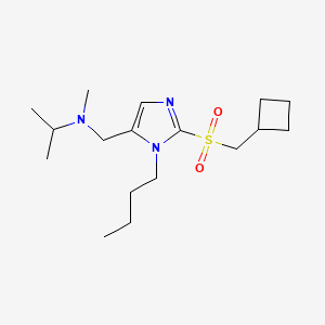molecular formula C17H31N3O2S B5156106 N-[[3-butyl-2-(cyclobutylmethylsulfonyl)imidazol-4-yl]methyl]-N-methylpropan-2-amine 