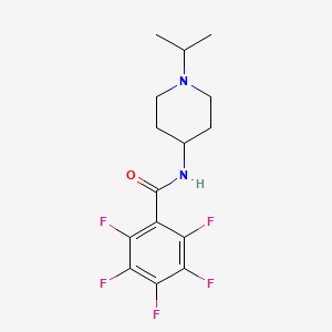 molecular formula C15H17F5N2O B5156571 2,3,4,5,6-PENTAFLUORO-N~1~-(1-ISOPROPYL-4-PIPERIDYL)BENZAMIDE 