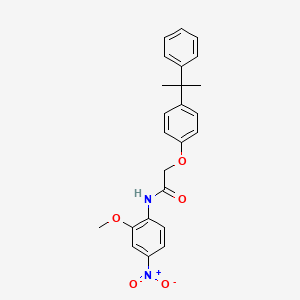 molecular formula C24H24N2O5 B5156602 N-(2-methoxy-4-nitrophenyl)-2-[4-(2-phenylpropan-2-yl)phenoxy]acetamide 