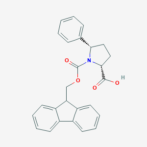 molecular formula C26H23NO4 B051568 Fmoc-(2R,5S)-5-phenyl-pyrrolidine-2-carboxylic acid CAS No. 269078-69-5