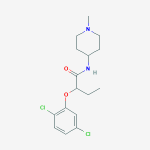 molecular formula C16H22Cl2N2O2 B5156876 2-(2,5-dichlorophenoxy)-N-(1-methylpiperidin-4-yl)butanamide 