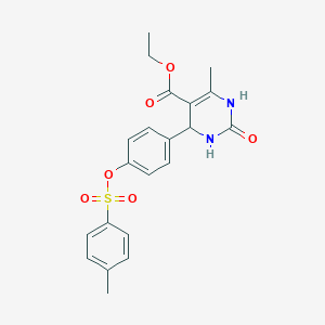 molecular formula C21H22N2O6S B5156897 ETHYL 6-METHYL-4-{4-[(4-METHYLBENZENESULFONYL)OXY]PHENYL}-2-OXO-1,2,3,4-TETRAHYDROPYRIMIDINE-5-CARBOXYLATE 