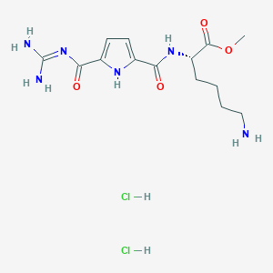 methyl (2S)-6-amino-2-[[5-(diaminomethylidenecarbamoyl)-1H-pyrrole-2-carbonyl]amino]hexanoate;dihydrochloride
