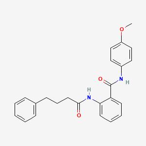 molecular formula C24H24N2O3 B5157381 N-(4-METHOXYPHENYL)-2-(4-PHENYLBUTANAMIDO)BENZAMIDE 