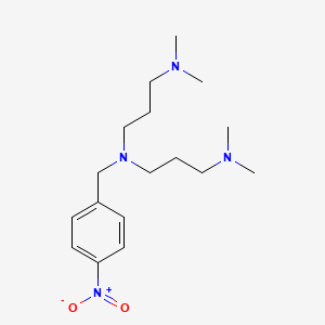 molecular formula C17H30N4O2 B5157567 N'-[3-(dimethylamino)propyl]-N,N-dimethyl-N'-[(4-nitrophenyl)methyl]propane-1,3-diamine 