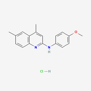 molecular formula C18H19ClN2O B5157694 N-(4-methoxyphenyl)-4,6-dimethylquinolin-2-amine;hydrochloride 
