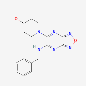 molecular formula C17H20N6O2 B5157725 N-benzyl-5-(4-methoxypiperidin-1-yl)-[1,2,5]oxadiazolo[3,4-b]pyrazin-6-amine 