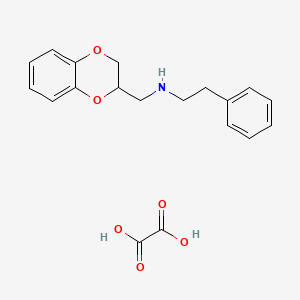 molecular formula C19H21NO6 B5157973 N-(2,3-dihydro-1,4-benzodioxin-3-ylmethyl)-2-phenylethanamine;oxalic acid 