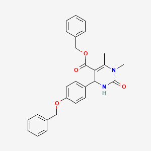 molecular formula C27H26N2O4 B5158054 Benzyl 4-[4-(benzyloxy)phenyl]-1,6-dimethyl-2-oxo-1,2,3,4-tetrahydropyrimidine-5-carboxylate 