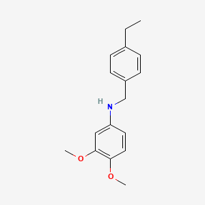 molecular formula C17H21NO2 B5158068 N-[(4-ethylphenyl)methyl]-3,4-dimethoxyaniline 