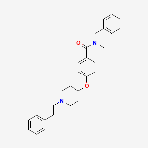 molecular formula C28H32N2O2 B5158158 N-benzyl-N-methyl-4-[1-(2-phenylethyl)piperidin-4-yl]oxybenzamide 