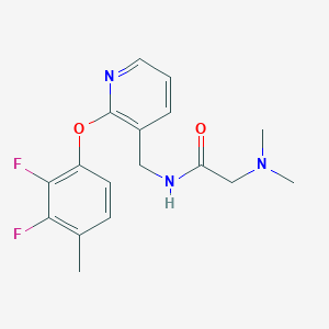 molecular formula C17H19F2N3O2 B5158261 N~1~-{[2-(2,3-difluoro-4-methylphenoxy)-3-pyridinyl]methyl}-N~2~,N~2~-dimethylglycinamide 