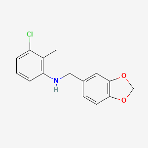 molecular formula C15H14ClNO2 B5158390 N-(1,3-benzodioxol-5-ylmethyl)-3-chloro-2-methylaniline 