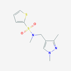 molecular formula C11H15N3O2S2 B5158454 N~2~-[(1,3-DIMETHYL-1H-PYRAZOL-4-YL)METHYL]-N~2~-METHYL-2-THIOPHENESULFONAMIDE 