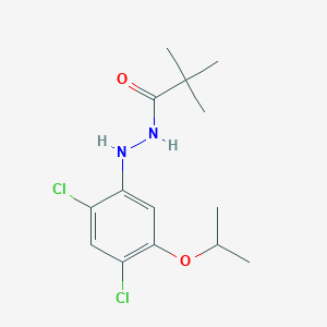 molecular formula C14H20Cl2N2O2 B051585 2'-(2,4-Dichloro-5-(1-methylethoxy)phenyl)-2,2-dimethylpropionohydrazide CAS No. 51167-18-1