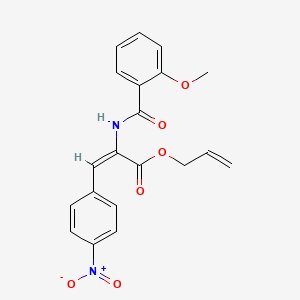 molecular formula C20H18N2O6 B5158534 prop-2-enyl (E)-2-[(2-methoxybenzoyl)amino]-3-(4-nitrophenyl)prop-2-enoate 