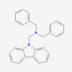 molecular formula C27H24N2 B5158614 Dibenzyl[(9H-carbazol-9-YL)methyl]amine 