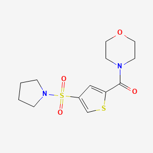 molecular formula C13H18N2O4S2 B5158738 Morpholin-4-yl-(4-pyrrolidin-1-ylsulfonylthiophen-2-yl)methanone 