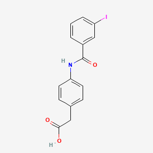 molecular formula C15H12INO3 B5158809 (4-{[(3-Iodophenyl)carbonyl]amino}phenyl)acetic acid 