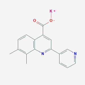 molecular formula C17H13KN2O2 B5159024 Potassium;7,8-dimethyl-2-pyridin-3-ylquinoline-4-carboxylate 