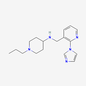 molecular formula C17H25N5 B5159058 N-[(2-imidazol-1-ylpyridin-3-yl)methyl]-1-propylpiperidin-4-amine 