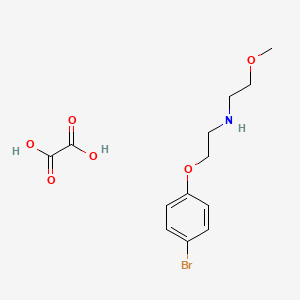 molecular formula C13H18BrNO6 B5159109 N-[2-(4-bromophenoxy)ethyl]-2-methoxyethanamine;oxalic acid 