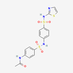 molecular formula C17H16N4O5S3 B5159388 N-[4-({4-[(1,3-THIAZOL-2-YLAMINO)SULFONYL]ANILINO}SULFONYL)PHENYL]ACETAMIDE 