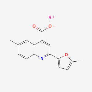 molecular formula C16H12KNO3 B5159403 Potassium;6-methyl-2-(5-methylfuran-2-yl)quinoline-4-carboxylate 