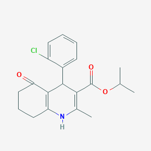 molecular formula C20H22ClNO3 B5159573 Propan-2-yl 4-(2-chlorophenyl)-2-methyl-5-oxo-1,4,5,6,7,8-hexahydroquinoline-3-carboxylate 