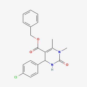 molecular formula C20H19ClN2O3 B5159592 Benzyl 4-(4-chlorophenyl)-1,6-dimethyl-2-oxo-1,2,3,4-tetrahydropyrimidine-5-carboxylate 