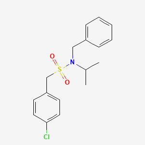molecular formula C17H20ClNO2S B5159646 N-benzyl-1-(4-chlorophenyl)-N-(propan-2-yl)methanesulfonamide 