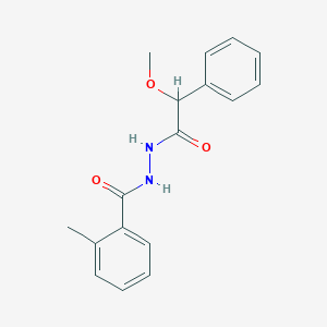 molecular formula C17H18N2O3 B5159722 N'-(2-methoxy-2-phenylacetyl)-2-methylbenzohydrazide 