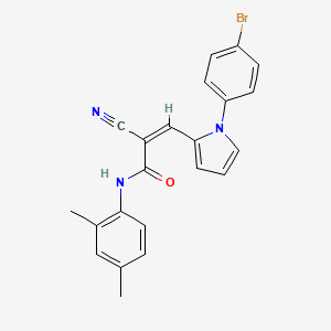 molecular formula C22H18BrN3O B5159768 (Z)-3-[1-(4-bromophenyl)pyrrol-2-yl]-2-cyano-N-(2,4-dimethylphenyl)prop-2-enamide 
