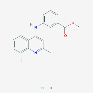 molecular formula C19H19ClN2O2 B5159806 methyl 3-[(2,8-dimethyl-4-quinolinyl)amino]benzoate hydrochloride 